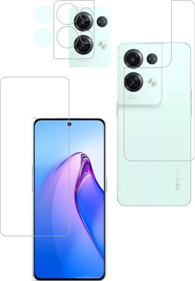 Vatsin Front and Back Tempered Glass for Oppo Reno8 Pro 5G(Pack of 3)