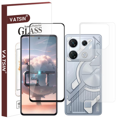 Vatsin Front and Back Tempered Glass for Infinix GT10 Pro(Pack of 2)