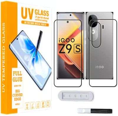 tombik Front and Back Tempered Glass for 47cq-iQOO Z9s-fb uv(Pack of 2)