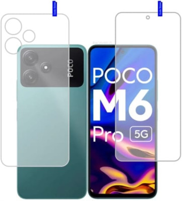 DOWRVIN Front and Back Tempered Glass for POCO M6 PRO 5G FRONT AND BACK TEMPERED GLASS(Pack of 2)