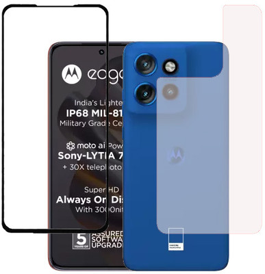 VIGHNAD Front and Back Tempered Glass for MOTOROLA Edge 50 Neo, MOTO Edge 50 Neo(Pack of 2)