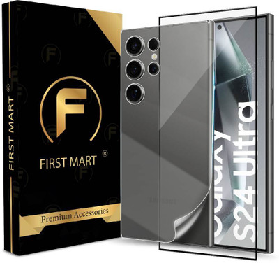 FIRST MART Front and Back Tempered Glass for Samsung Galaxy S24 Ultra 5G, Samsung S24 Ultra 5G, S24 Ultra 5G, ( 1 OG Tempered Glass With 1 Back Nano Fiber Glass )(Pack of 2)