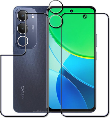 tombik Front and Back Tempered Glass for 40xs-vivo Y29-fb,lens(Pack of 3)