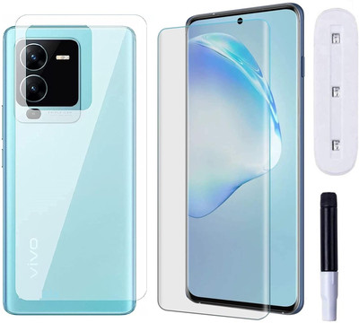 HOBBYTRONICS Front and Back Tempered Glass for Vivo V25 Pro 5G, vivo V25 Pro 5G, v25 pro 5g(Pack of 1)