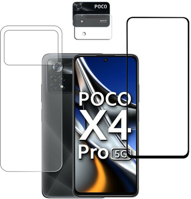 Olonga Front and Back Tempered Glass for POCO X4 PRO 5G(Pack of 3)