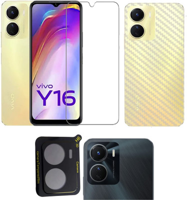 COVER CAPITAL Front and Back Tempered Glass for Vivo Y02s(Pack of 3)