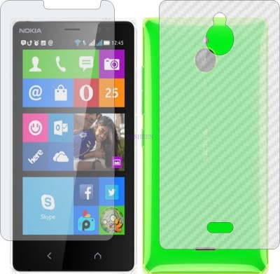 Fasheen Front and Back Tempered Glass for NOKIA X2 DUAL SIM (Front Matte Finish & Back 3d Carbon Fiber)(Pack of 2)