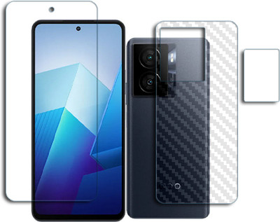 SOMTONE Front and Back Tempered Glass for iQOO Z7x FRONTBACK SCREEN GUARD(Pack of 1)
