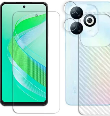 DOWRVIN Front and Back Tempered Glass for INFINIX SMART 8 PLUS FRONT AND BACK , CAMERA LENS TEMPERED GLASS(Pack of 3)