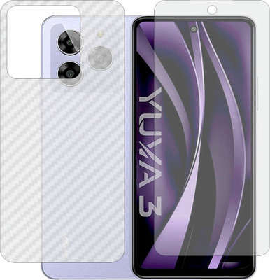 Mobling Front and Back Tempered Glass for Lava Yuva 3(Pack of 2)