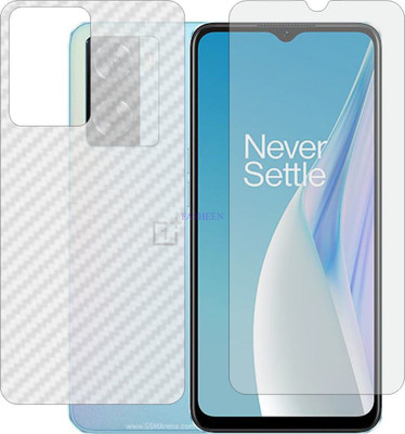 Fasheen Front and Back Tempered Glass for ONEPLUS CPH2469 (Front Matte Finish & Back 3d Carbon Fiber)(Pack of 2)