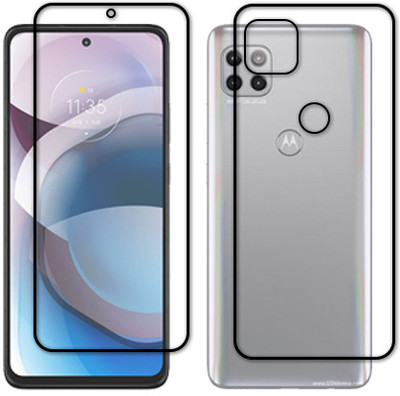 SOMTONE Front and Back Tempered Glass for MOTOROLA MOTO ONE 5G ACE(Pack of 1)