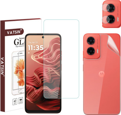 Vatsin Front and Back Tempered Glass for MOTOROLA g35 5G, MOTOROLA g35 5G [With Rear Camera Lens Guard](Pack of 3)