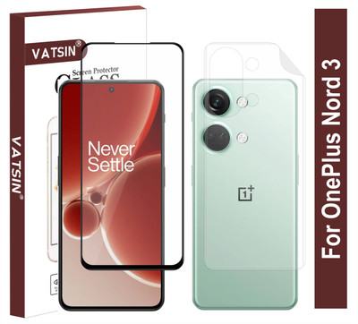 Vatsin Front and Back Tempered Glass for OnePlus Nord 3(Pack of 2)