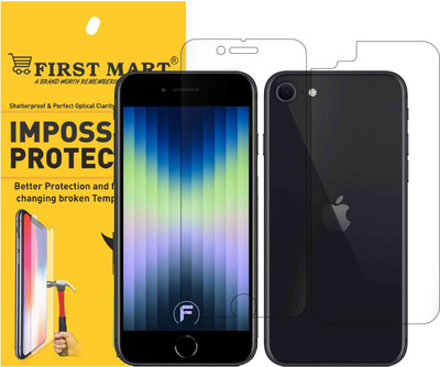 FIRST MART Front and Back Tempered Glass for Iphone SE 2022, Iphone SE 2020, Apple iPhone 8, Apple iPhone 7(Pack of 1)