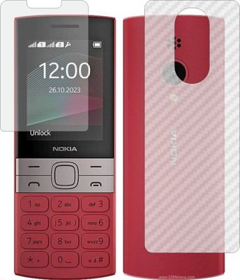 Fasheen Front and Back Tempered Glass for Nokia 150 2023 (Matte Front & Carbon Fiber Skin for Back)(Pack of 2)