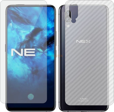 TELTREK Front and Back Tempered Glass for VIVO NEX (Front Matte Finish & Back 3d Carbon Fiber)(Pack of 2)