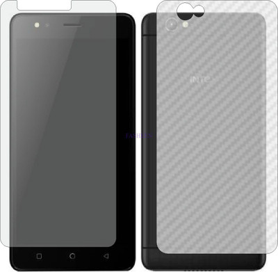 Fasheen Front and Back Tempered Glass for INTEX SELFIE (Front Matte Finish & Back 3d Carbon Fiber)(Pack of 2)