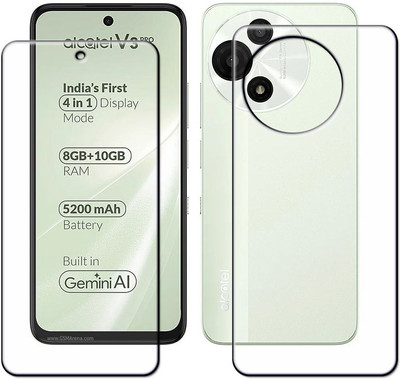 tombik Front and Back Tempered Glass for 38ki-alcatel V3 Pro-fb(Pack of 2)