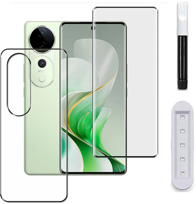 tombik Front and Back Tempered Glass for 108xv-vivo V40 5G-fb uv(Pack of 2)