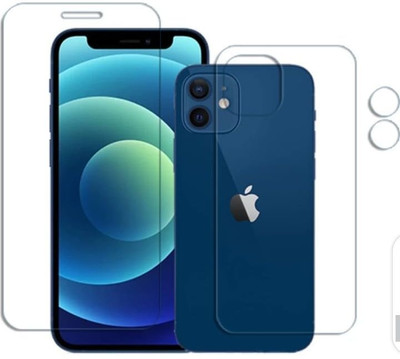 ZIDZEE Front and Back Tempered Glass for APPLE IPHONE 12(Pack of 3)