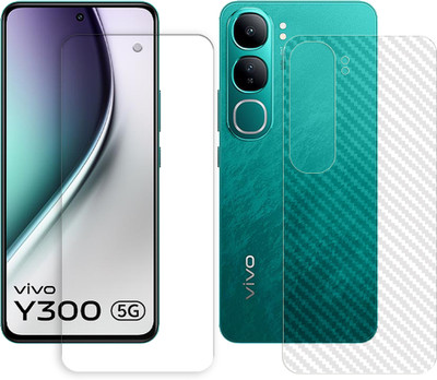 ARBAN Front and Back Tempered Glass for vivo Y300 5G Tempered Glass Screen Protector | Anti-Scratch | Edge to Edge Full Coverage | 9H Hardness (1 FRONT TEMPERED GLASS AND 1 BACK CARBON FIBER SKIN)(Pack of 1) ARBAN Front and Back Tempered Glass for vivo Y300 5G Tempered Glass Screen Protector | Anti-Scratch | Edge to Edge Full Coverage | 9H Hardness (1 FRONT TEMPERED GLASS AND 1 BACK CARBON FIBER SKIN)(Pack of 1)