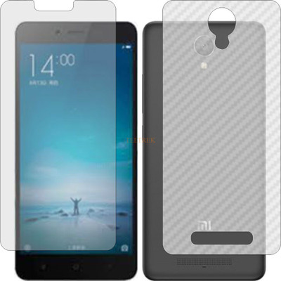TELTREK Front and Back Tempered Glass for MI 2 PRIME (Front Matte Finish & Back 3d Carbon Fiber)(Pack of 2)