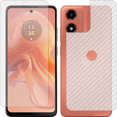 MOBART Front and Back Tempered Glass for Motorola Moto G04(Pack of 2)