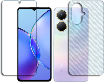 SOMTONE Front and Back Tempered Glass for vivo Y35 Plus FRONT BACK(Pack of 1)