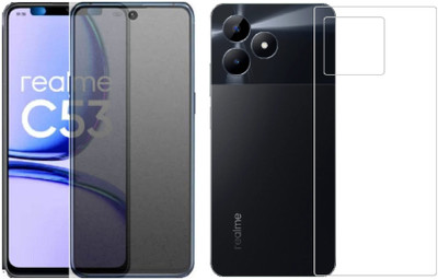 4 YARDS Front and Back Tempered Glass for realme C53 (Matte Finish)(Pack of 1)