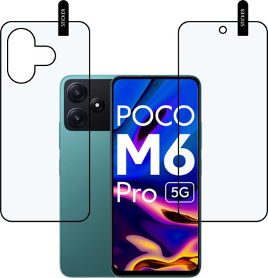 MOBKAVACH Front and Back Tempered Glass for Poco M6 Pro 5G(Pack of 2)