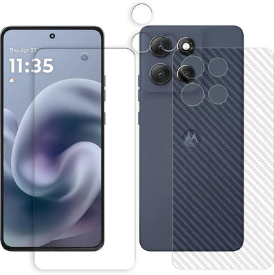 SOMTONE Front and Back Tempered Glass for Motorola Moto G86 Power 5G Tempered Glass Screen Protector | Anti-Scratch | Edge to Edge Full Coverage | 9H Hardness ( 1 FRONT SCREEN GUARD + 1 BACK CARBON FIBER SKIN + 1 CAMERA LENS PROTECTOR )(Pack of 1) SOMTONE Front and Back Tempered Glass for Motorola Moto G86 Power 5G Tempered Glass Screen Protector | Anti-Scratch | Edge to Edge Full Coverage | 9H Hardness ( 1 FRONT SCREEN GUARD + 1 BACK CARBON FIBER SKIN + 1 CAMERA LENS PROTECTOR )(Pack of 1)