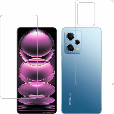 Vatsin Front and Back Tempered Glass for Redmi Note 12 5G(Pack of 2)