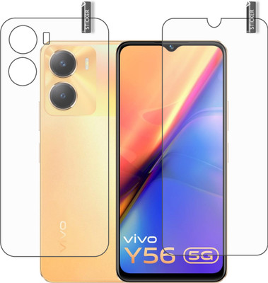 BOMGUARD Front and Back Tempered Glass for VIVO Y56(Pack of 2)