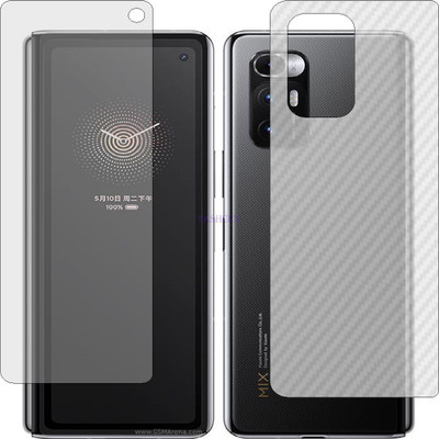 Fasheen Front and Back Tempered Glass for MI MIX FOLD (Front Matte Finish & Back 3d Carbon Fiber)(Pack of 2)