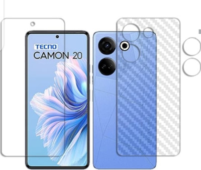 DB Front and Back Tempered Glass for TECNO CAMON 20 FRONT AND BACK (C) TEMPERED GLASS(Pack of 3)