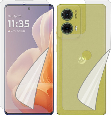 Mobling Front and Back Tempered Glass for Motorola Moto S50 Neo (Edge To Edge TPU Full Coverage)(Pack of 1)