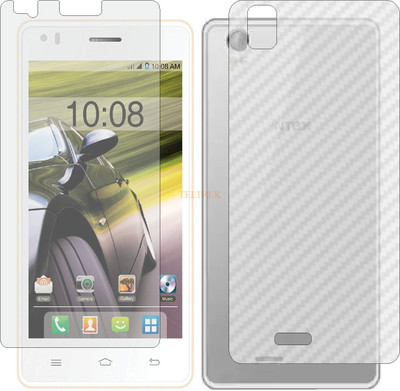 TELTREK Front and Back Tempered Glass for INTEX AQUA SPEED HD (Front Matte Finish & Back 3d Carbon Fiber)(Pack of 2)