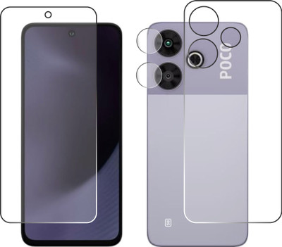 chakoor Front and Back Tempered Glass for POCO M6 Plus 5G, Redmi 13 5G(Pack of 3)