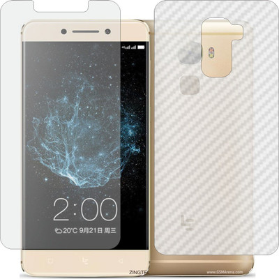 ZINGTEL Front and Back Tempered Glass for LEECO LE PRO3 ELITE (Front Matte Finish & Back 3d Carbon Fiber)(Pack of 2)