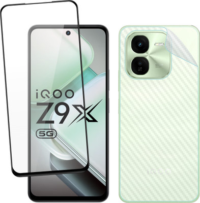 Ten To 11 Front and Back Tempered Glass for iQOO Z9X 5G, iQOO Z9X 5G [Back Carbon Fiber](Pack of 2)