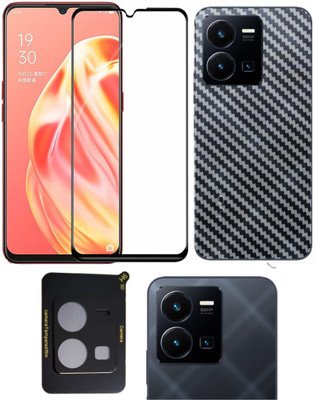 COVER CAPITAL Front and Back Tempered Glass for Vivo Y35 2022(Pack of 3)