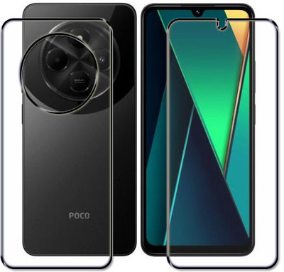 tombik Front and Back Tempered Glass for 3fd-POCO C75-fb(Pack of 2)
