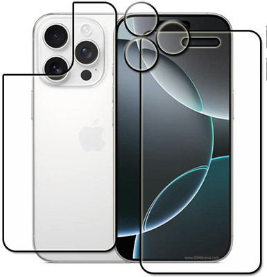 tombik Front and Back Tempered Glass for 62zd-Apple iPhone 16 Pro max-fb,lens(Pack of 3)