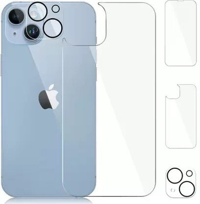 CallSmith Front and Back Tempered Glass for Apple iPhone 14 Full Body Protection ( 3 in 1 ) Screen Protector(Pack of 3)
