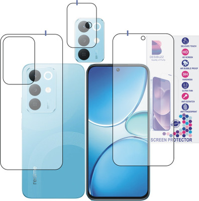DESIBUZZ Front and Back Tempered Glass for realme 15x 5G with camera lens protectors(Pack of 3)