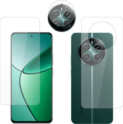 Vatsin Front and Back Tempered Glass for Realme P1 5G, Realme P1 5G [With Rear Camera Lens Guard](Pack of 3)