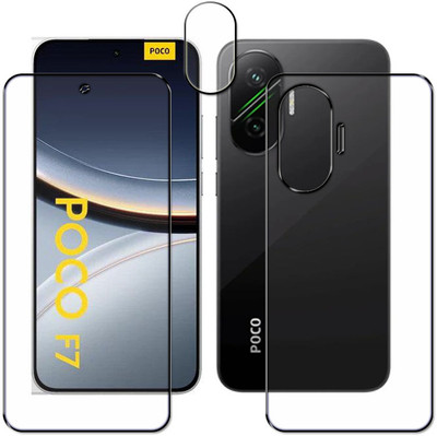tombik Front and Back Tempered Glass for 50kl-Poco F7-fb,lens(Pack of 3)