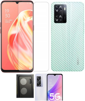 COVER CAPITAL Front and Back Tempered Glass for Oppo A57 5G(Pack of 3)