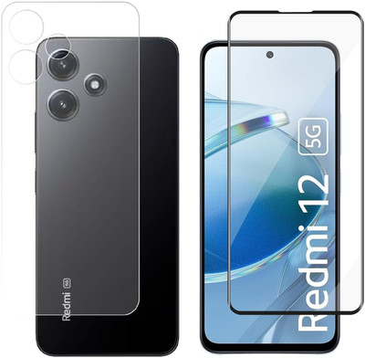 4 YARDS Front and Back Tempered Glass for Redmi 12 5G (11-D)(Pack of 1)